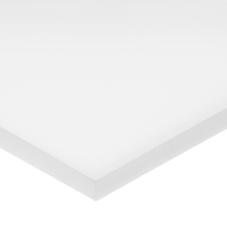 Zoro Select White HDPE Sheet Stock 32" L x 16" W x 1/4" Thick BULK-PS-PE-418